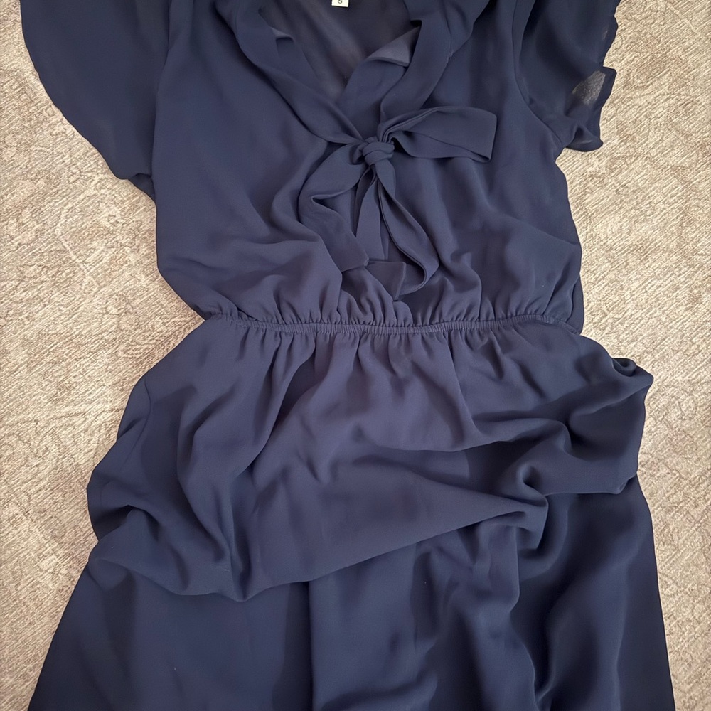 Monteau Elegant Navy Mini Dress